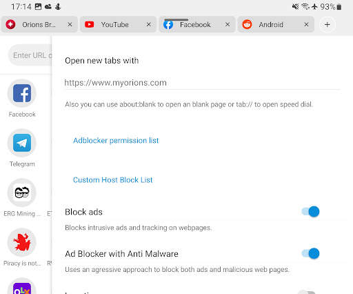 Orions - Privacy Browser screenshot 12