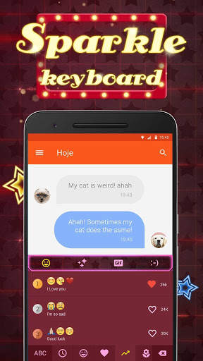 Sparkle Emoji Keyboard Theme screenshot 3