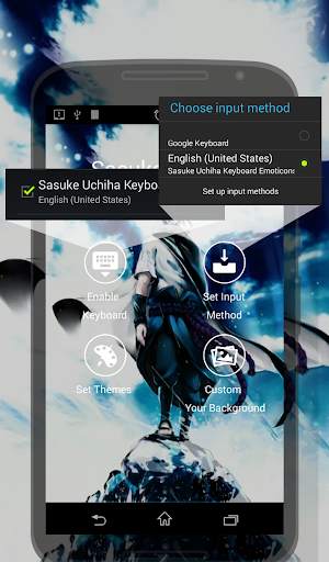 Sasuke Keyboard Theme screenshot 1