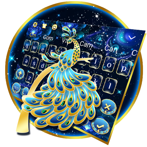 Gold Peacock Diamond Keyboard icon