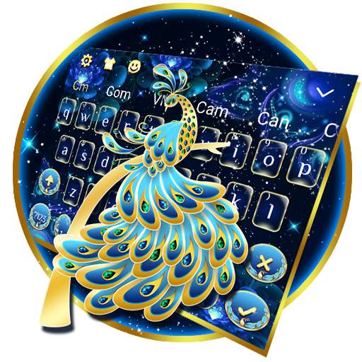 Gold Peacock Diamond Keyboard 10001002
