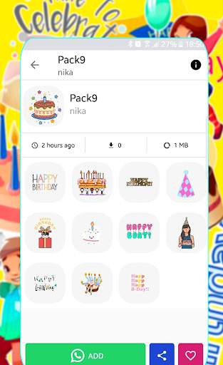 🥳Animated Happy Birthday Stickers for WhatsApp 🎉 screenshot 6