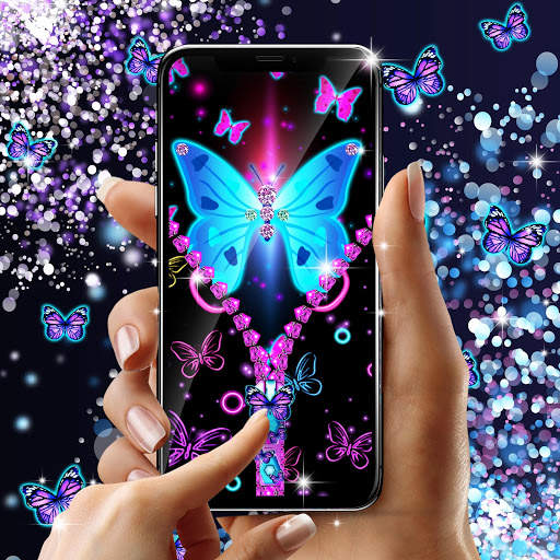Neon butterflies zip locker screenshot 5
