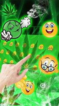 Cool Weed Rasta Smoke Keyboard Theme screenshot 3