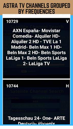 Astra TV and RADIO INFOS screenshot 1
