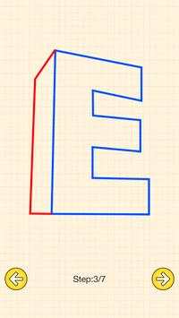 How To Draw 3D Letters screenshot 4