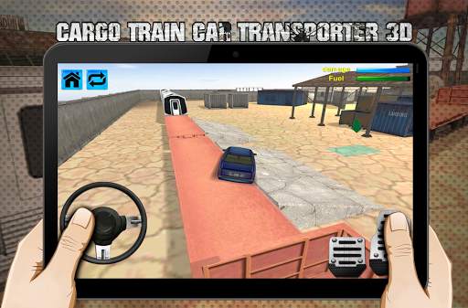 cargo train car transporter 3D screenshot 3