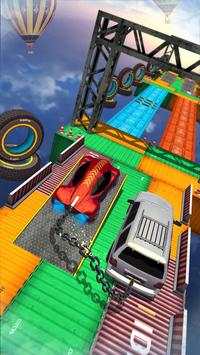 Impossible Flying Chained Car Games screenshot 5