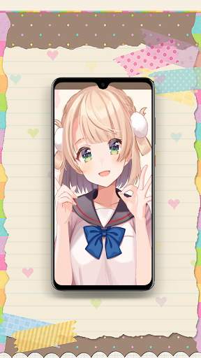 Cute  Anime Schoolgirl Live Wallpaper HD 4K screenshot 2