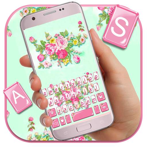 ثيم لوحة المفاتيح Pink Flower Garden 1.0
