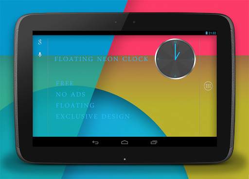 Floating Neon Clock screenshot 1