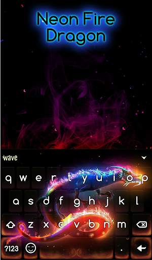 Neon Dragon Animated Keyboard   Live Wallpaper screenshot 2