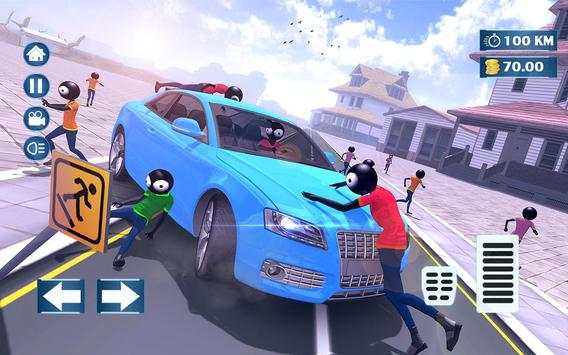 Stickman Destruction Car Driving 3D: Annihilation screenshot 1