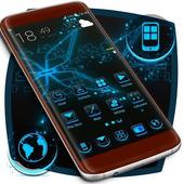 Neon Blue Launcher icon