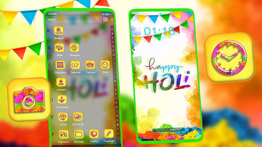 Holi Theme Launcher screenshot 3