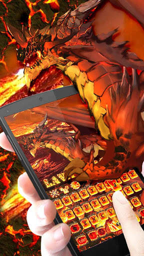 Dragon And Flame Magma Keyboard Theme screenshot 2