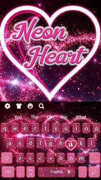 Neon Heart Keyboard Theme screenshot 6
