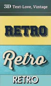 3D Text - Love, Vintage screenshot 5