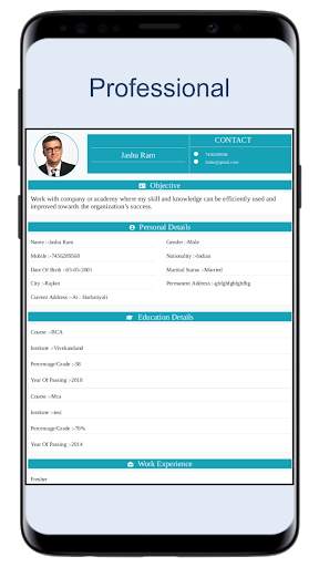 Resume Builder App Free CV Maker App Freshers PDF screenshot 6