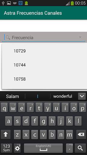 Frecuencias Canales ASTRA screenshot 7