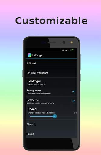 My Name Cube Live Wallpaper,Text Wallpaper Maker screenshot 1