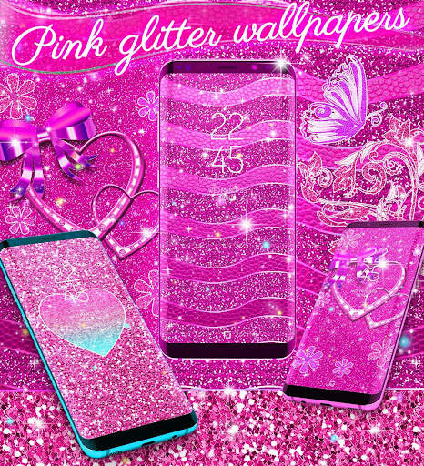 Pink glitter live wallpaper screenshot 2