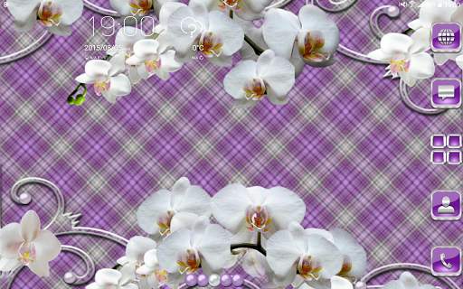 White Orchids Go Launcher theme screenshot 9