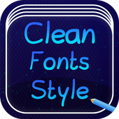 Clean Fonts Style Free icon