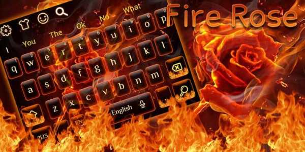 Flaming Fire Rose keyboard Theme screenshot 4