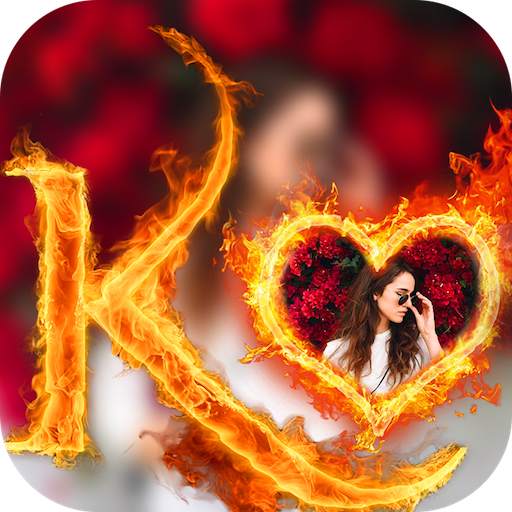 Fire Text Photo Frame 2.2