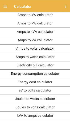 Electrical Calculator скриншот 1