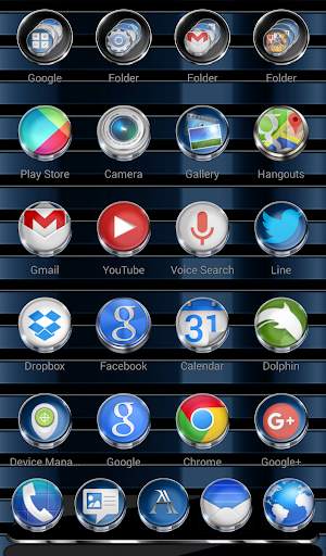Next Launcher Theme Azure 3D screenshot 2