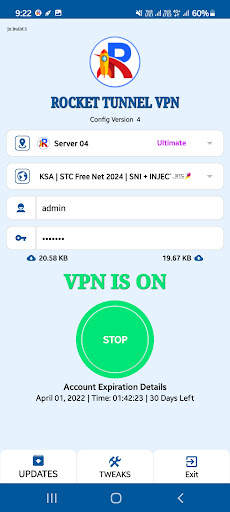 Rocket Tunnel VPN screenshot 1