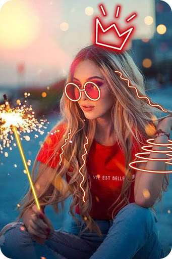 Light Glow Crown Photo Editor - Neon Photo Effects 5 تصوير الشاشة