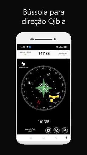 Bússola Qibla - direção Qibla screenshot 1