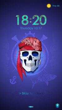 Skull king Lock screen theme screenshot 1
