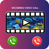 Incoming Call Video Ringtone – Call Screen Video أيقونة