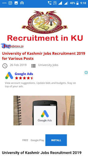 JKUpdates Jobs, JK News, Study screenshot 4