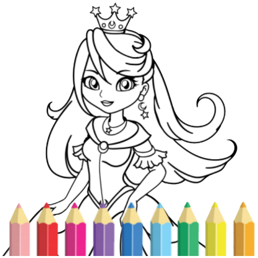 Princess coloring pages 🌈🌈 - OFFLINE icon