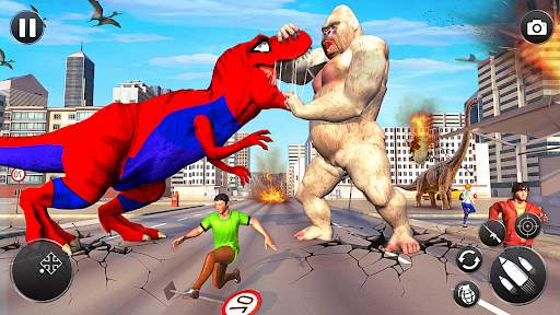 Superhero Dino Rampage Games screenshot 2