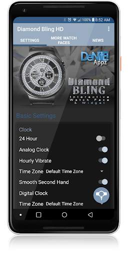 Diamond Bling HD WatchFace Widget & Live Wallpaper screenshot 5