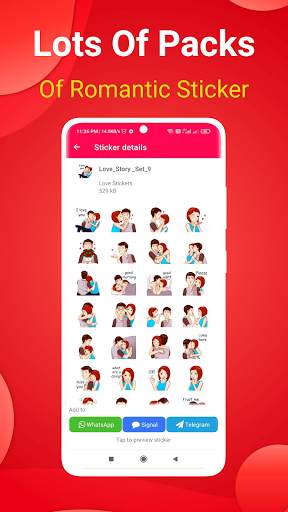 Love Stickers For Signal, WhatsApp & Telegram screenshot 2
