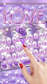 Purple Love Keyboard screenshot 2