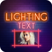 Lighting Text Photo Frame icon