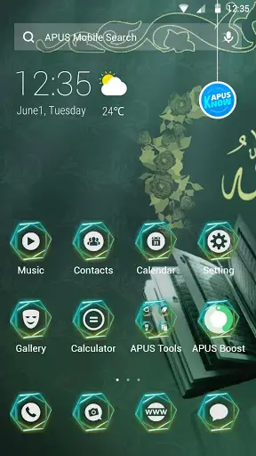 Mystery-APUS Launcher theme скриншот 1