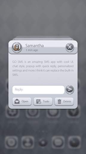 GO SMS PRO 55° GREY THEME screenshot 4