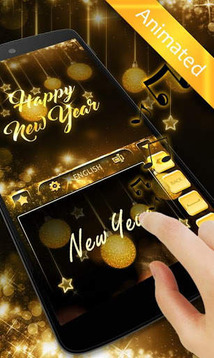 Happy New Year 2019 GO Keyboard Animated Theme screenshot 4