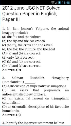 UGC Net English Solved Paper 2-3 10 papers 12-13 screenshot 3