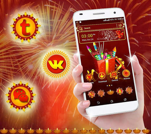 Diwali Crackers Launcher Theme screenshot 2