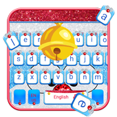 Blue Glitter Cat Keyboard Theme. icon